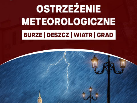 Ostrzeżenie meteorologiczne - burze, deszcz, wiatr, grad