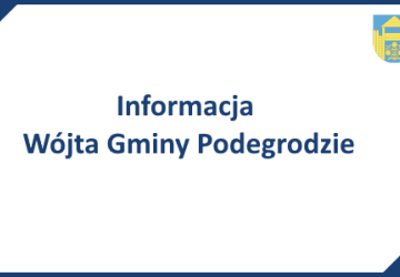 OGŁOSZENIE  Wójta  Gminy Podegrodzie o rozpoczęciu konsultacji społecznych projektu Miejscowego planu zagospodarowania przestrzennego dla terenów w gminie Podegrodzie