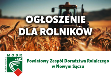 Ogłoszenie dla rolników