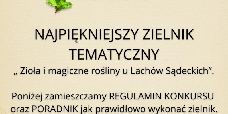 Konkurs na najpiękniejszy zielnik tematyczny