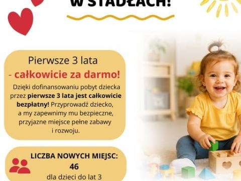 Trwają zapisy do żłobka w Stadłach