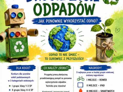 Gminny Konkurs Plastyczny „Drugie życie odpadów - jak ponownie wykorzystać odpad?”