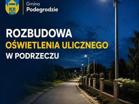 Budowa oświetlenia w kierunku przysiółka Tłoki w miejscowości Podrzecze
