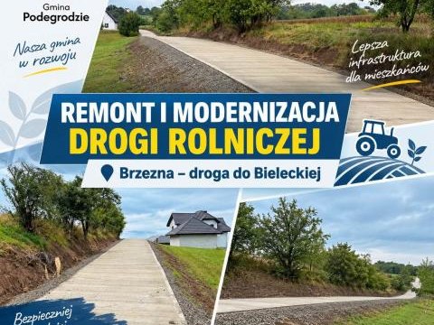 Remont i modernizacja drogi rolniczej w Brzeznej