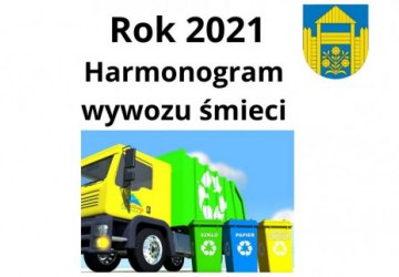 Harmonogram wywozu śmieci na rok 2021