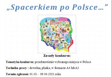 „Spacerkiem po Polsce…” - konkurs plastyczny